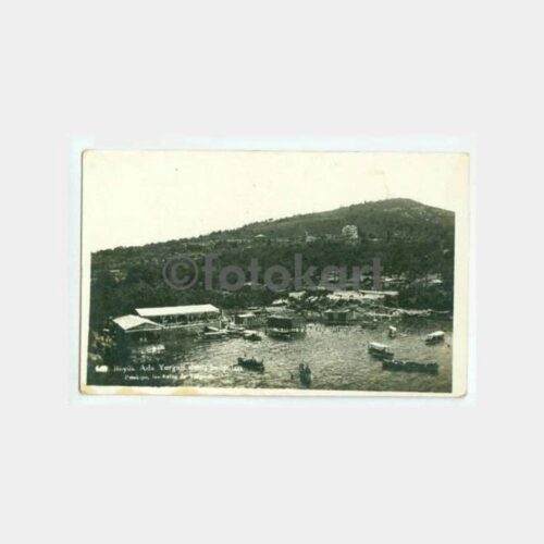 1938 Büyükada Yörükali Plajı Görünüş Kartpostal