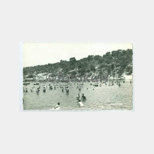 1930 Büyükada Yörükali Plajı Görünüş Kartpostal
