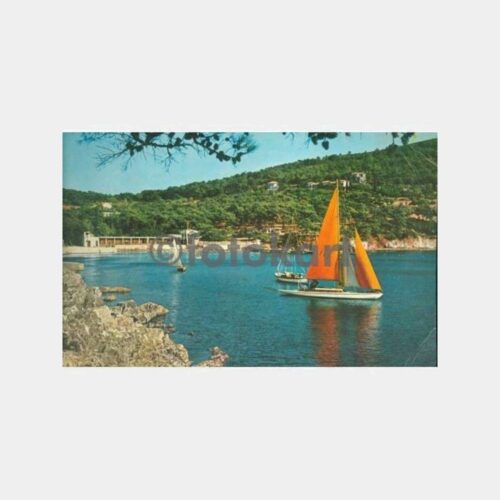 1965 Büyükada Yörükali Yelkenli Kartpostal