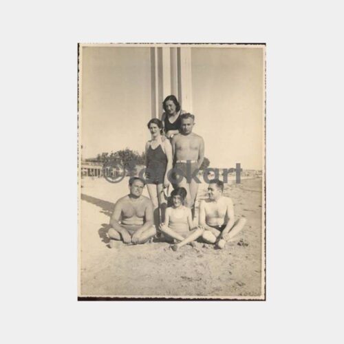 1940 Plajda Aile Görünüş Fotoğraf