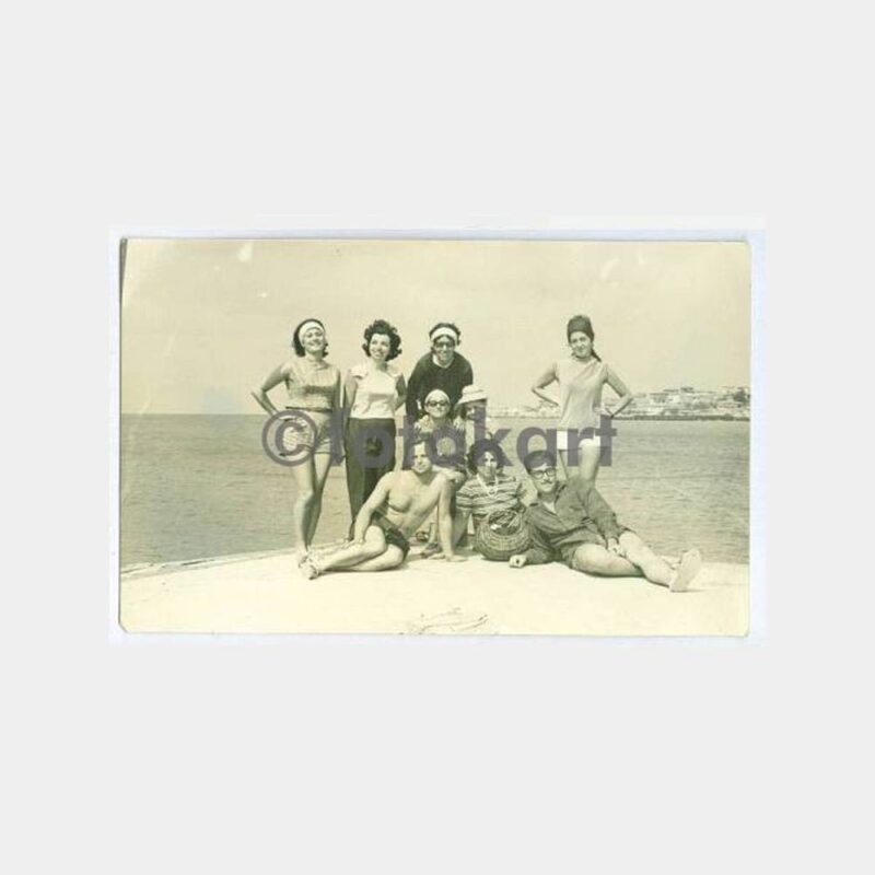 1969 Marmara Adası Plajı Aile Görünüş 6 Adet Fotoğraf