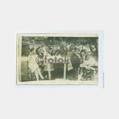 1930 Çay Bahçesi Aile Grup Fotoğraf