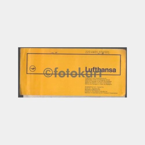 1973 Lufthansa Ankara-Stockholm Uçak Bileti