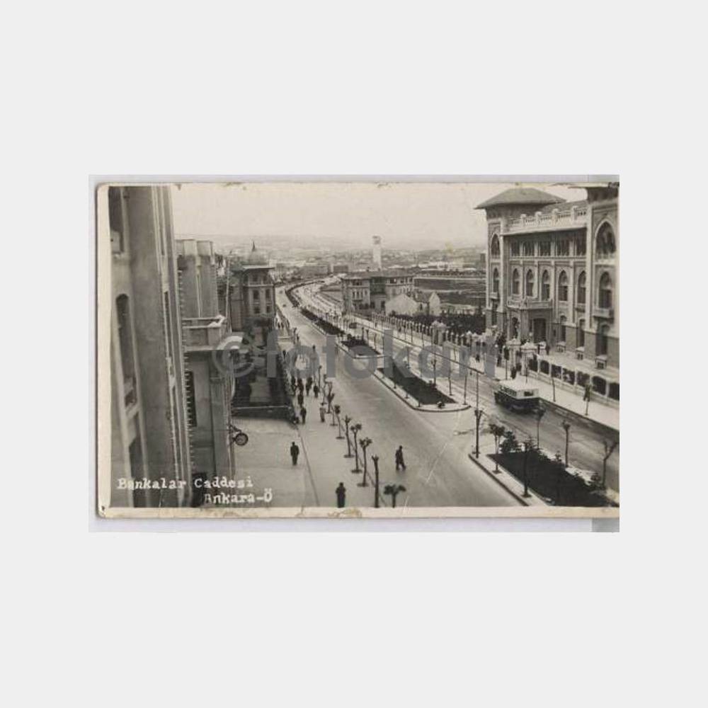 1938 Ankara Bankalar Caddesi Görünüş Fotokart