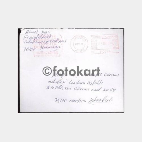 2001 Karaman Eğitim Konulu Damgalı Posta Zarfı