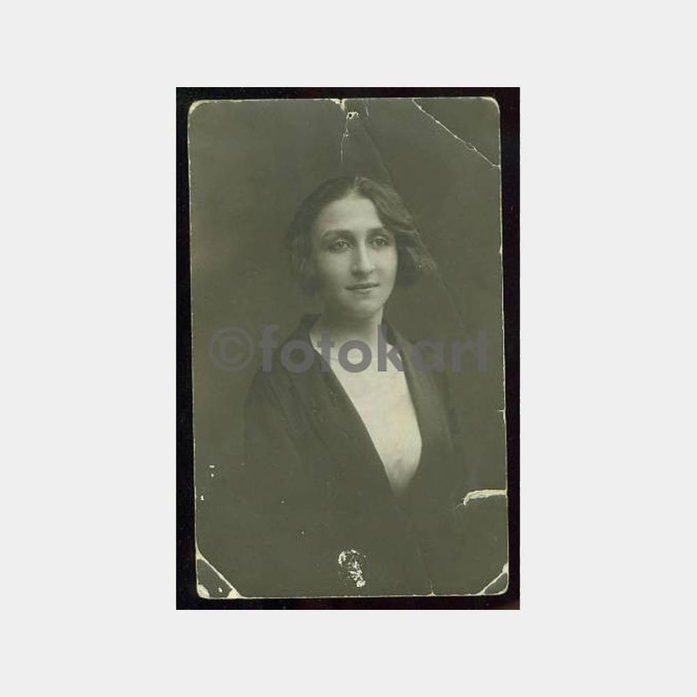 1924 Kadın Portre Görünüş Stüdyo Fotoğraf