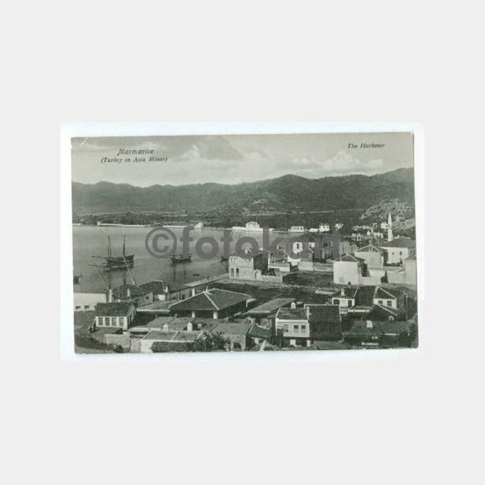 1910 Marmaris Genel Görünüş Kartpostal