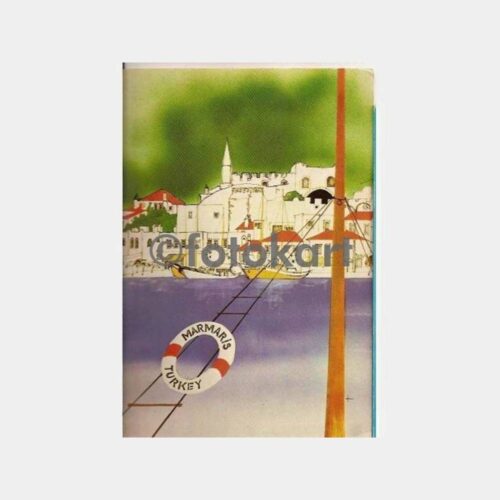 Marmaris Konulu İllustrasyon Kartpostal