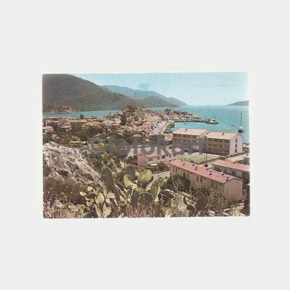 1970 Marmaris Liman Görünüşü Kartpostal