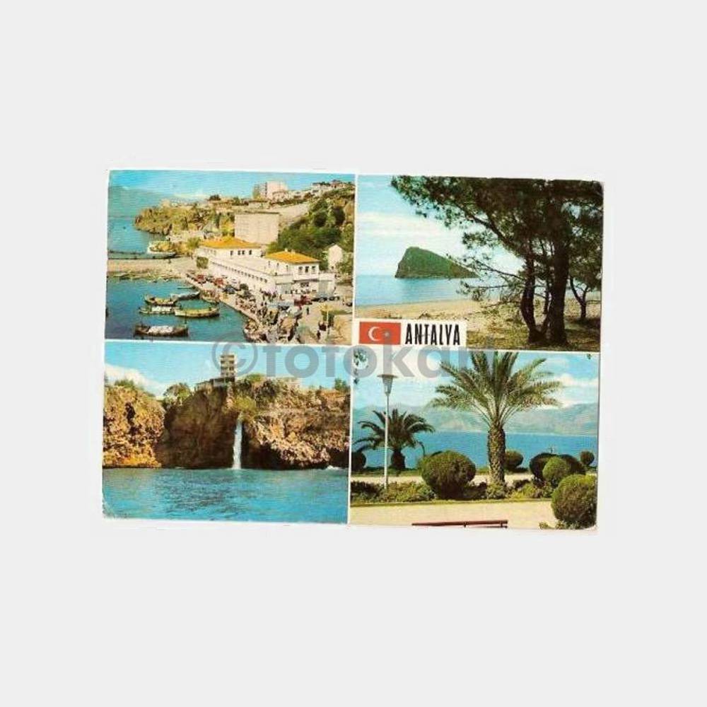 1973 Antalya 4 Görünüş Kartpostal