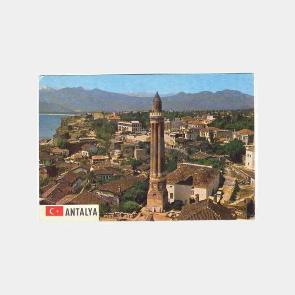 1981 Antalya Yivli Minare Görünüş Kartpostal