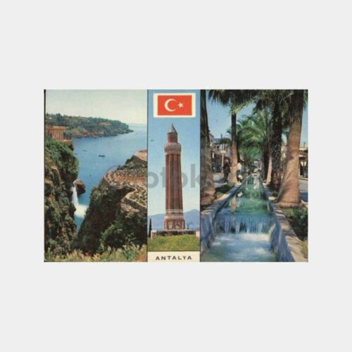 1968 Antalya 3 Değişik Görünüş Kartpostal