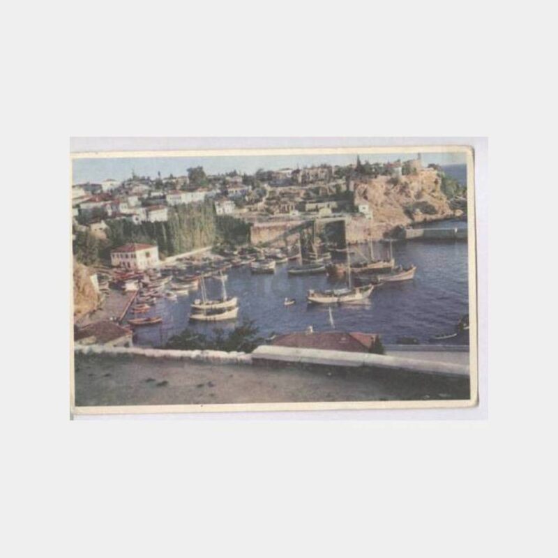 1960 Antalya Limanı Doğan Kardeş Kartpostal