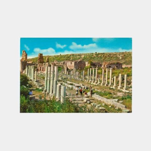 1970 Antalya Perge Antik Şehir Görünüş Kartpostal