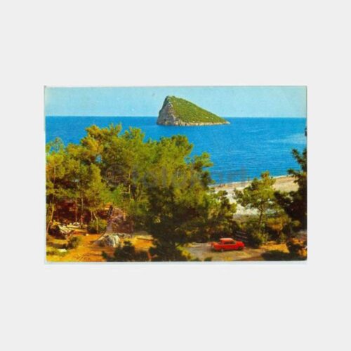 1970 Antalya Sıçan Adası Görünüş Kartpostal