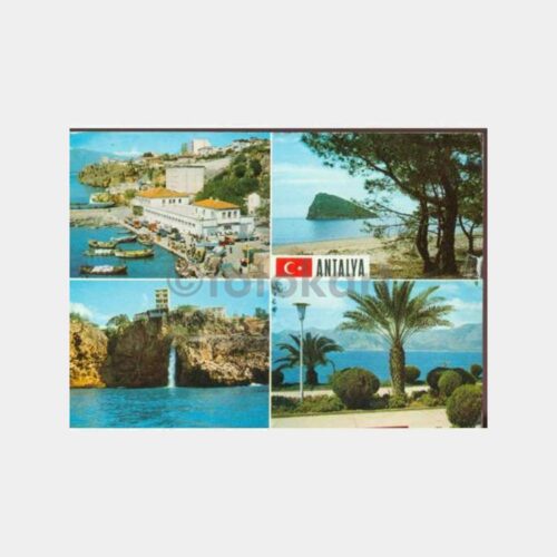 1970 Antalya 4 Görünüş Kartpostal
