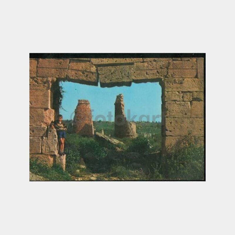 1980 Antalya Perge Harabesi Görünüş Kartpostal