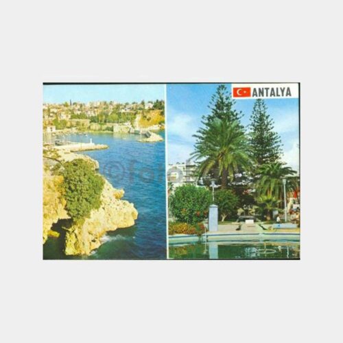 1980 Antalya Liman ve Park Görünüş Kartpostal