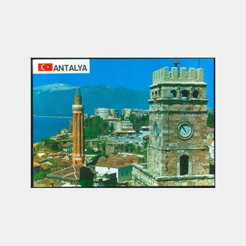 1990 Antalya Saat Kulesi Yivli Minare Kartpostal