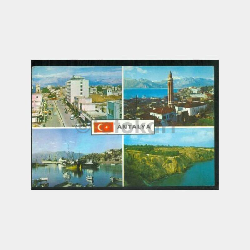 1973 Antalya 4 Görünüş Kartpostal