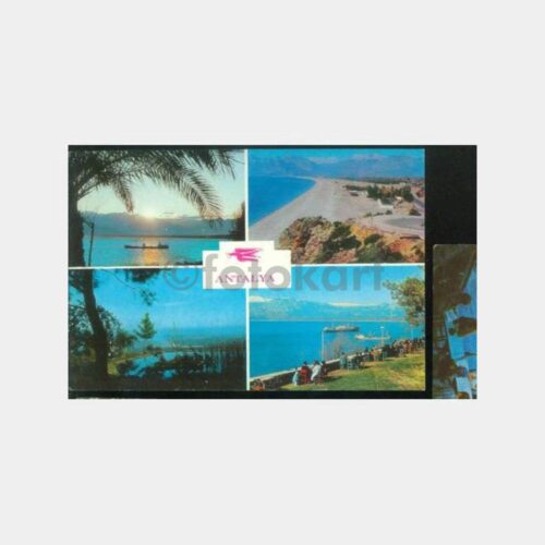 1975 Antalya 4 Görünüş Kartpostal