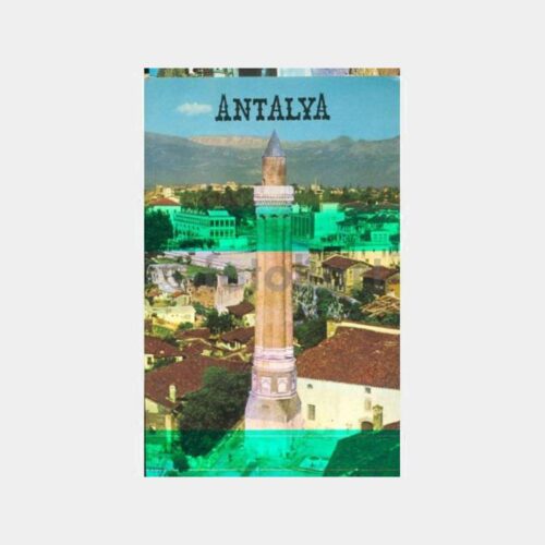 1974 Antalya Yivli Minare Görünüş Kartpostal