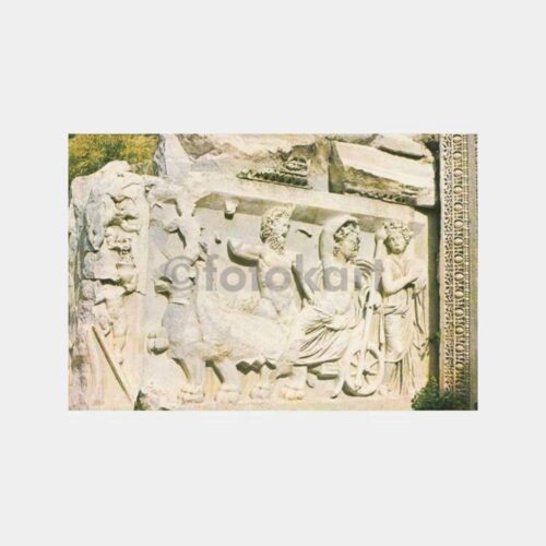 1980 Antalya Perge Tiyatro Rölyefi Kartpostal