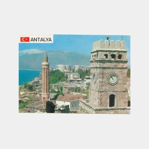 1979 Antalya Saat Kulesi ve Yivli Minare Görünüş Kartpostal