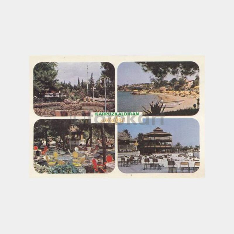 1980 Antalya Karpuzkaldıran Görünüş Kartpostal