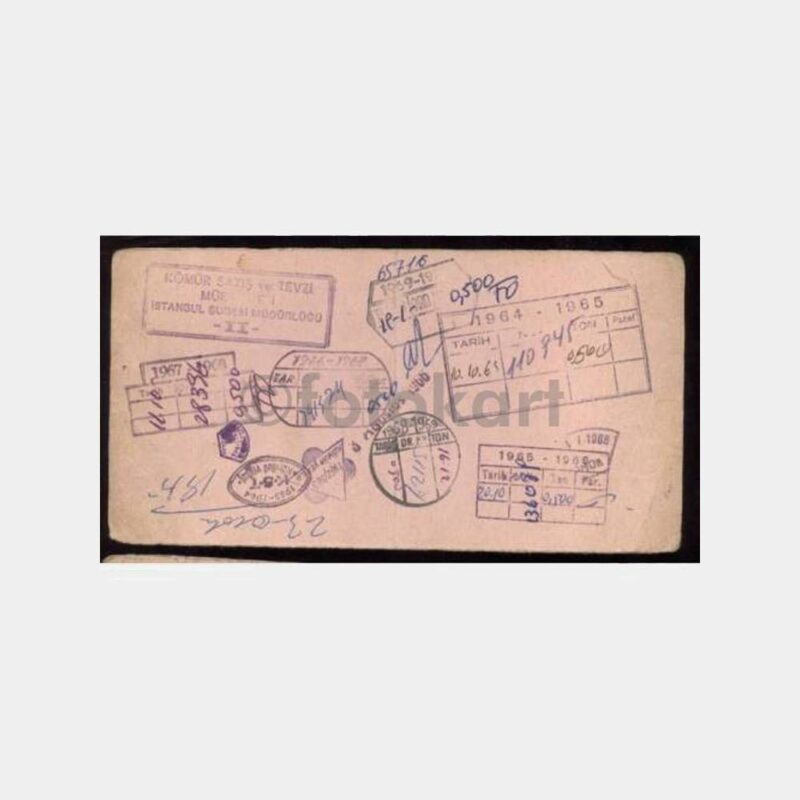 1961 Bakırköy Kömür Deposu Kartı - Görsel 2