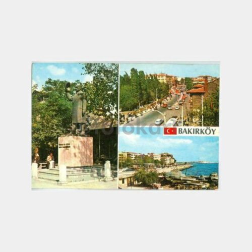1980 Bakırköy Ata Heykel Sahil Meydan Kartpostal