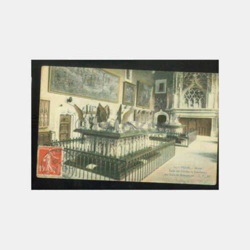 1909 Fransa Dijon Müzesi İstanbul Varış Damgalı Kartpostal