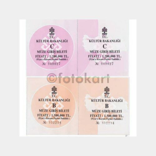 Müze Girişleri 3 Adet Eski Bilet