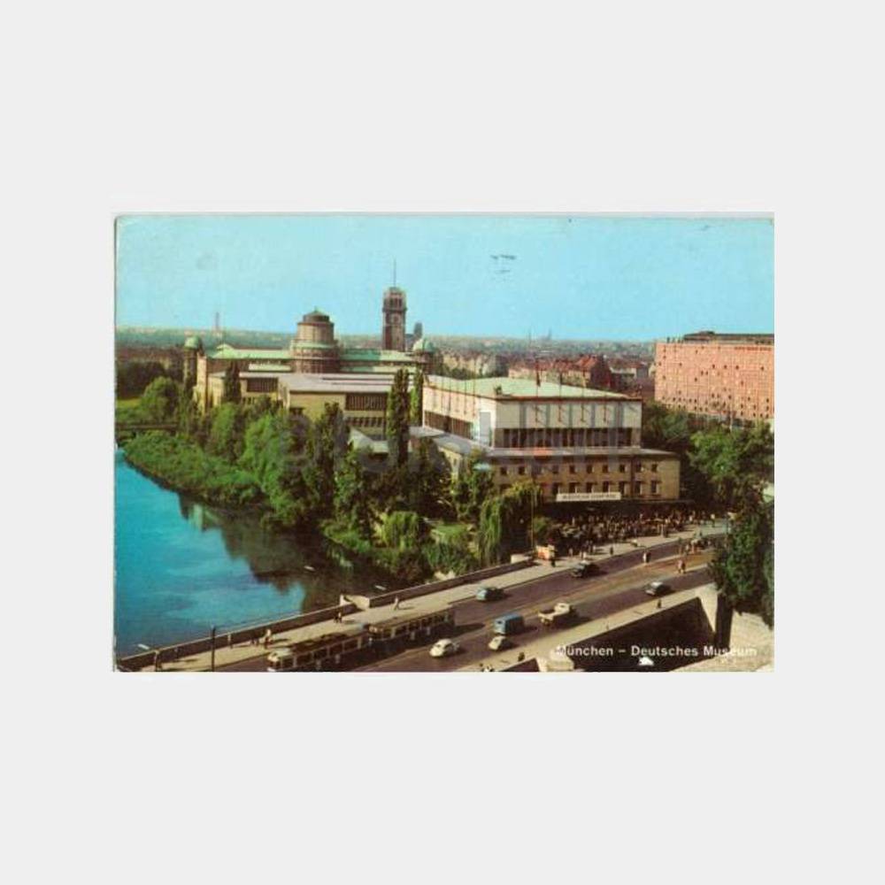 1974 Almanya Münih Müze Görünüş Kartpostal