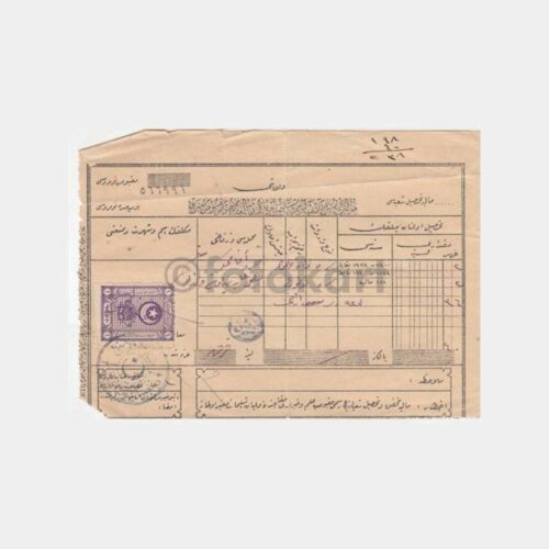 1913 Osmanlıca Vergi Makbuzu