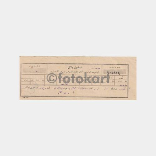 1923 Osmanlıca 2 Adet Vergi Makbuzu
