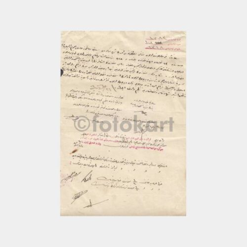 1920 Osmanlıca Çok İmzalı Sözleşme