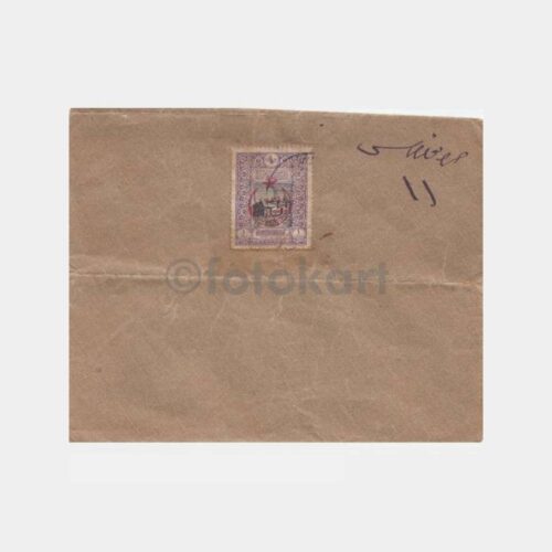 Osmanlıca Pul Yapışık Zarf