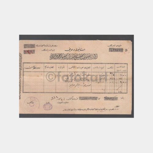 Osmanlıca Vergi Makbuzu