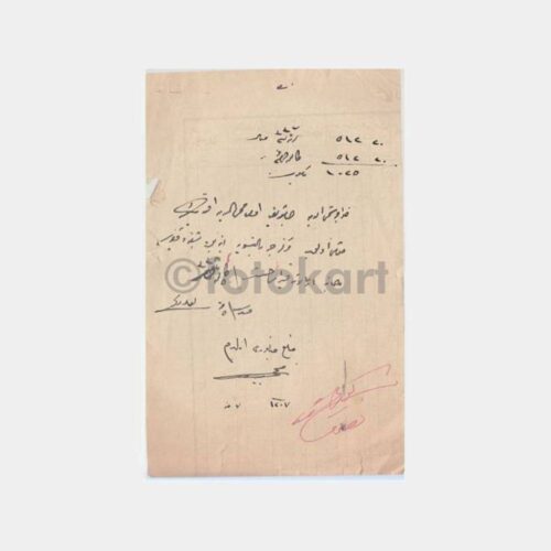 Osmanlıca Yazılı Hesap Kağıdı