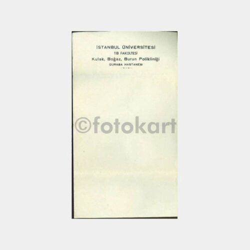 1950 Tıp Fakültesi Guraba Hastanesi Reçete Kağıdı