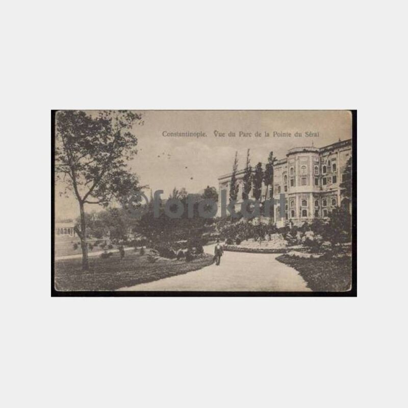 1919 Topkapı Sarayı Gülhane Parkı Kartpostal
