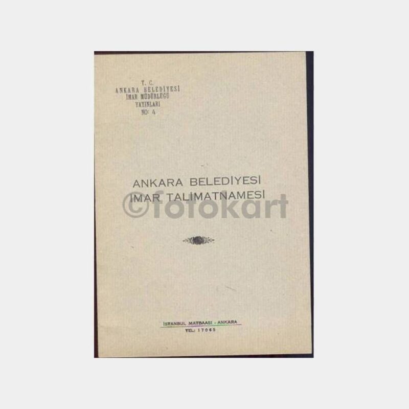 1959 Ankara Belediyesi İmar Talimatnamesi