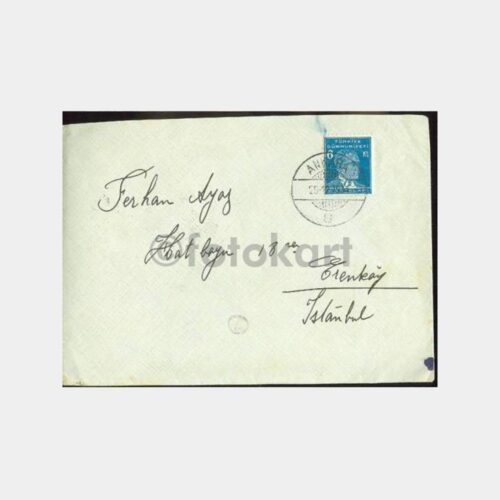 1934 Ankara Damgalı Ata Pullu Zarf