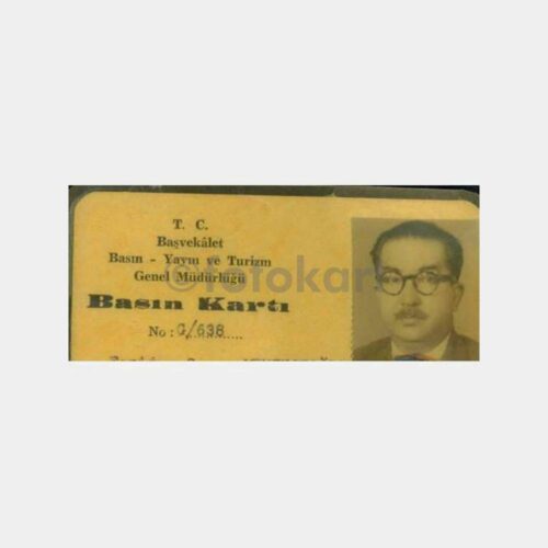 1954 Ankara Telgraf Muharrir Basın Kartı