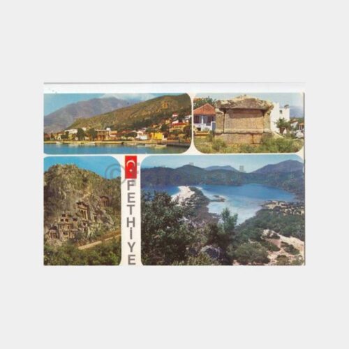 1980 Fethiye 4 Görünüş Kartpostal