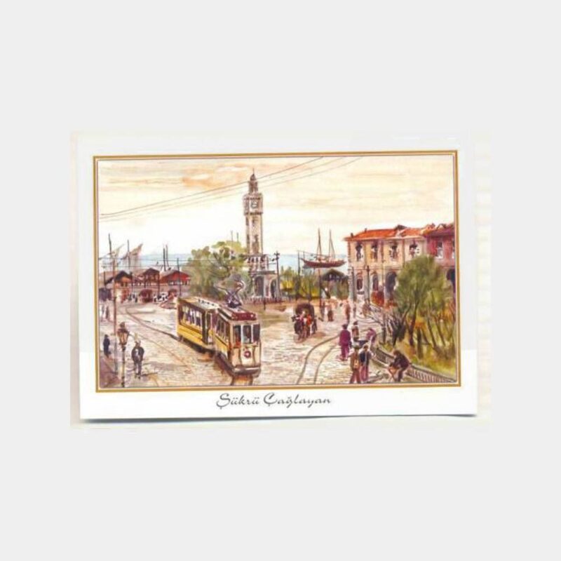 İzmir Saat Kulesi Tablo Kartpostal