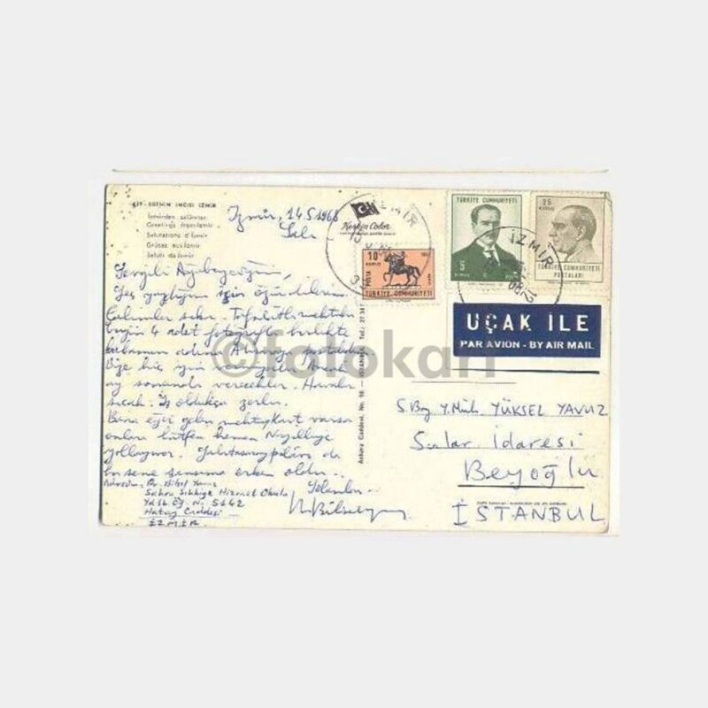 İzmir 4 Görünüş Damgalı Kartpostal - Görsel 2