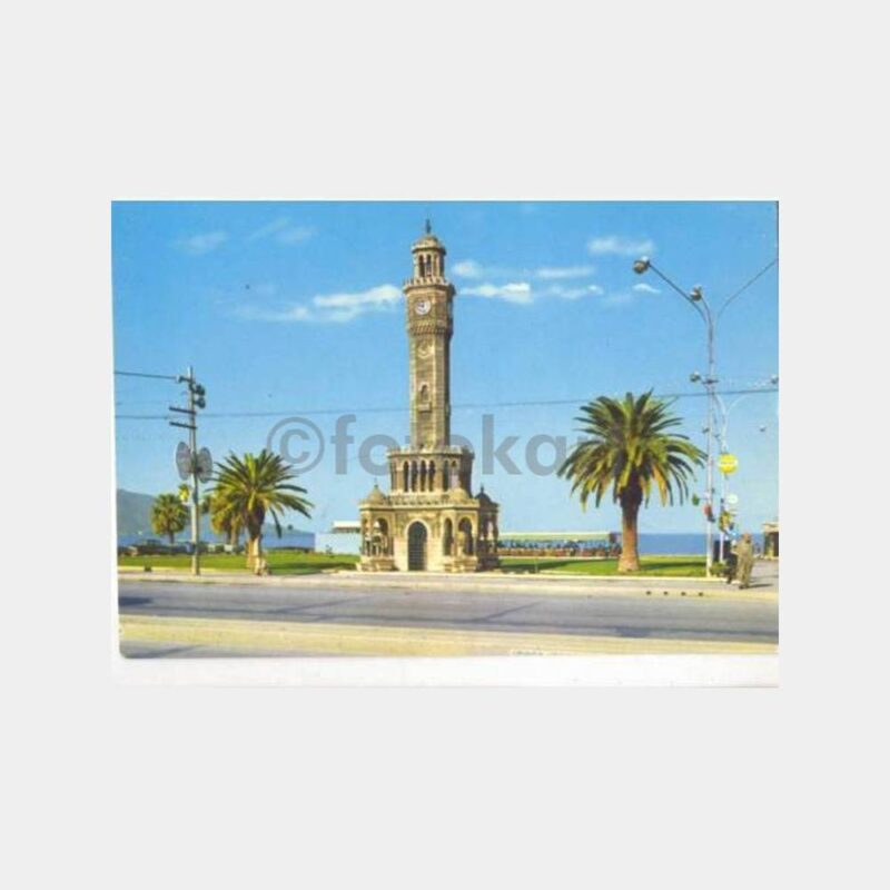 İzmir Saat Kulesi ve Konak Kartpostal