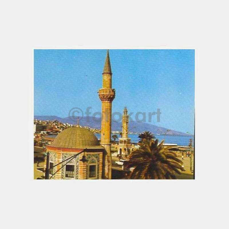 İzmir Konak Camii ve Saat Kulesi Kartpostal